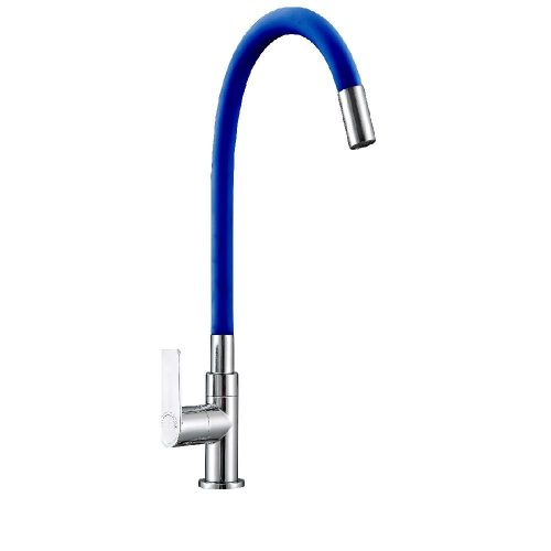 Torneira para Cozinha de Mesa com Bica Móvel Flexível Azul